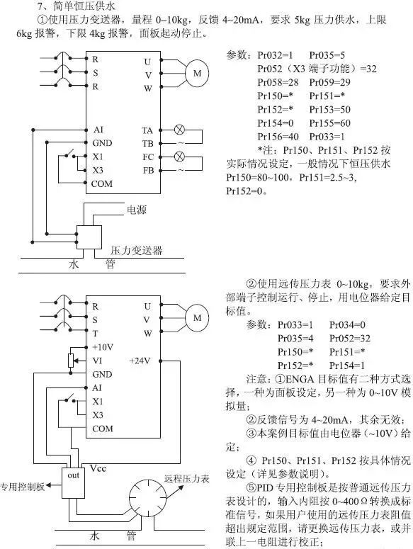 两个电位器同步两个变频