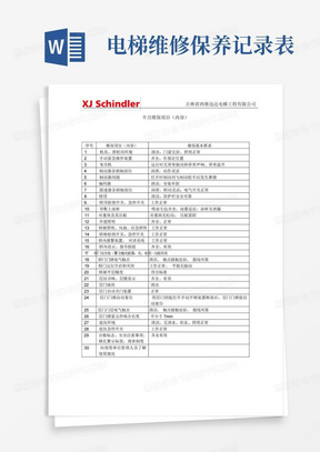 电梯配件表格及其详细介绍,时代资料解释落实_静态版6.21